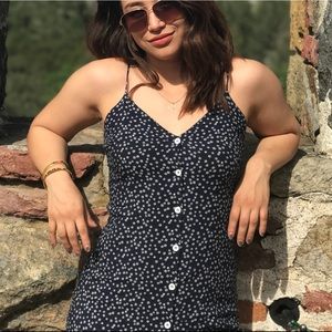 Blue Summer dress, white flowers